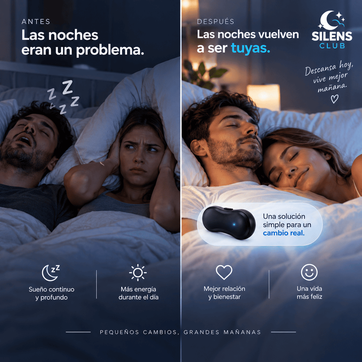 Silens Club — Dispositivo antironquidos por vibración